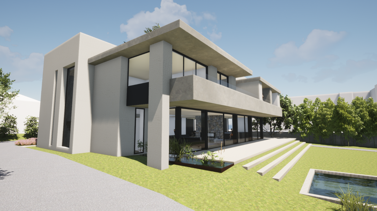 Photo 2 - Maison - Permis accordé - projet de Villa individuelle de 800m2 - Pisicne - Garages 
