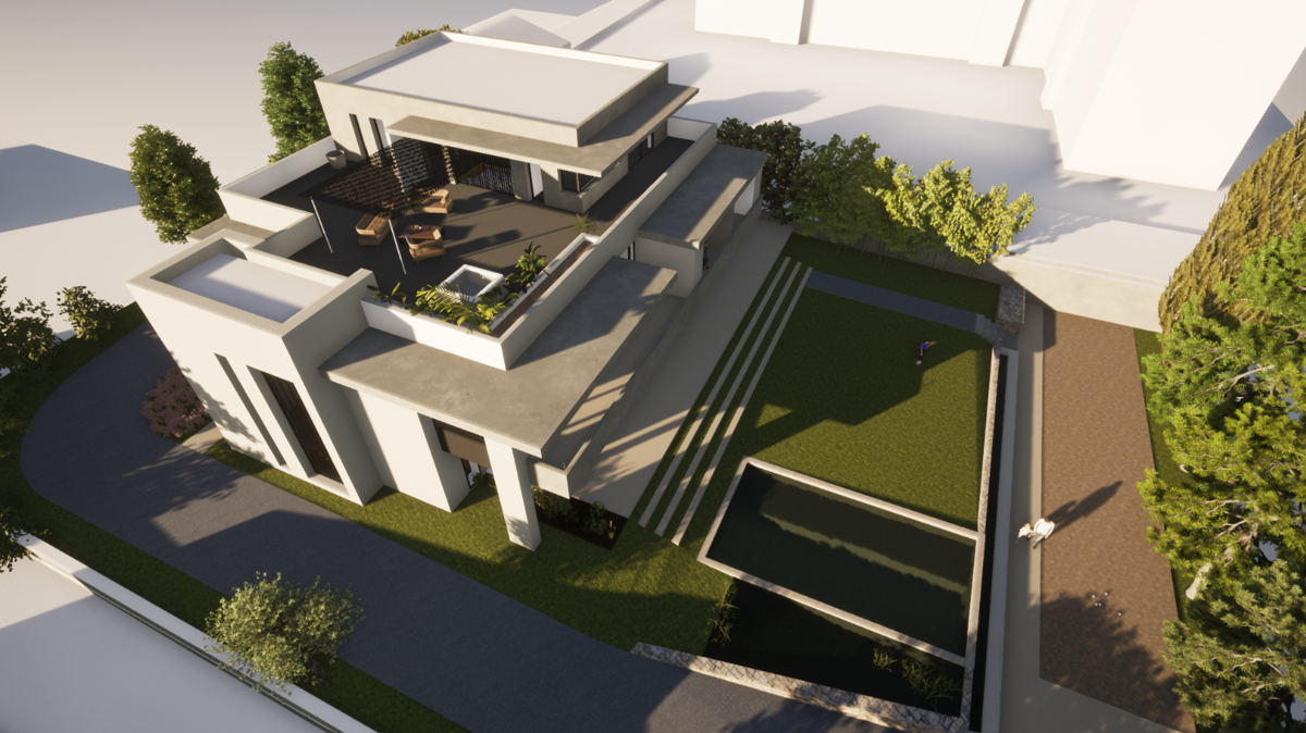 Photo 5 - Maison - Permis accordé - projet de Villa individuelle de 800m2 - Pisicne - Garages 