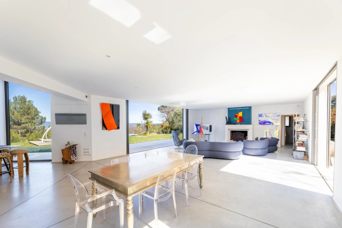 Photo 5 - Villa contemporaine avec vue imprenable sur le Luberon - Piscine et séjour cathédrale 